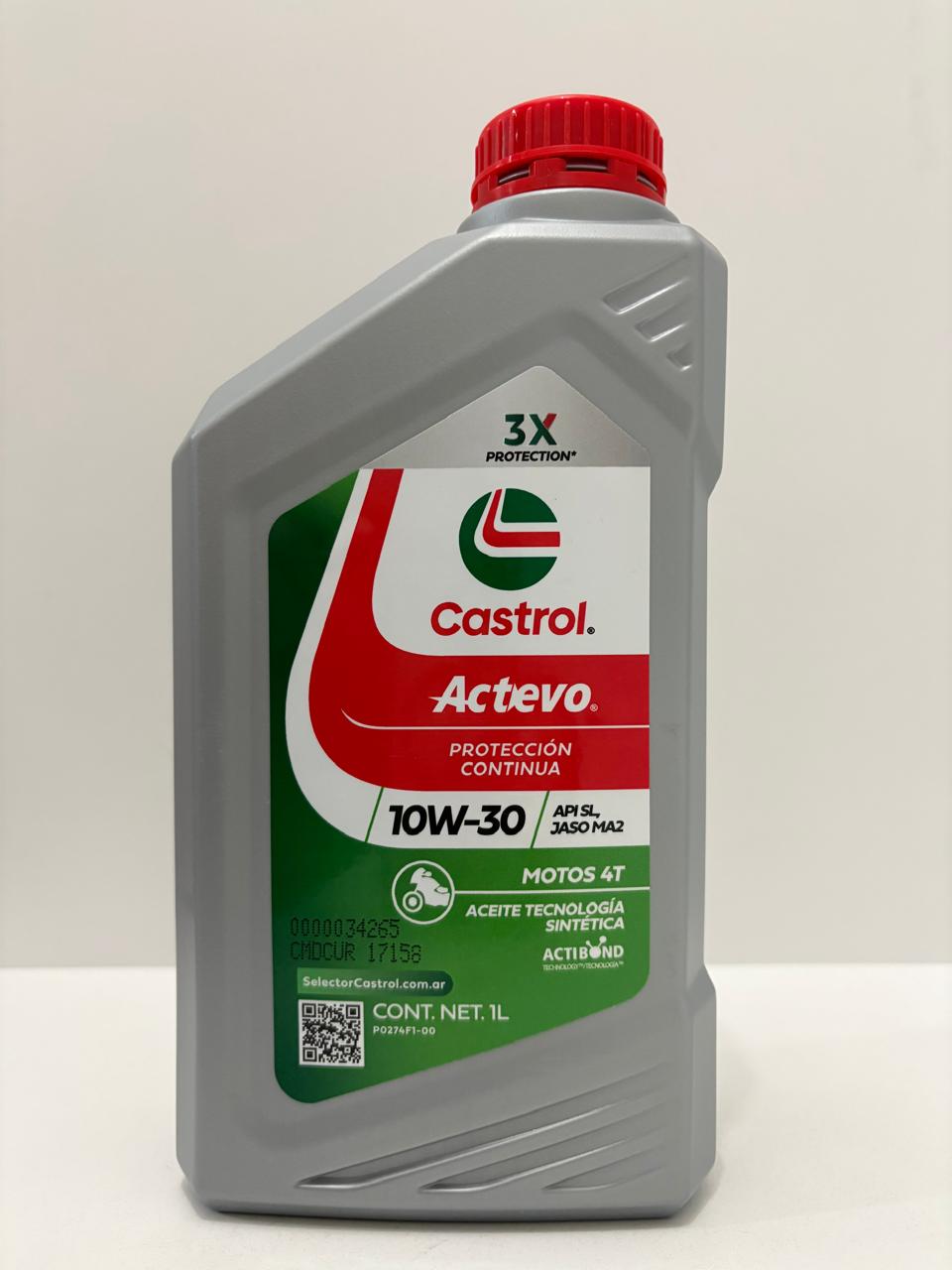 ACEITE 4T CASTROL  10/30 ACTEVO PART SYN