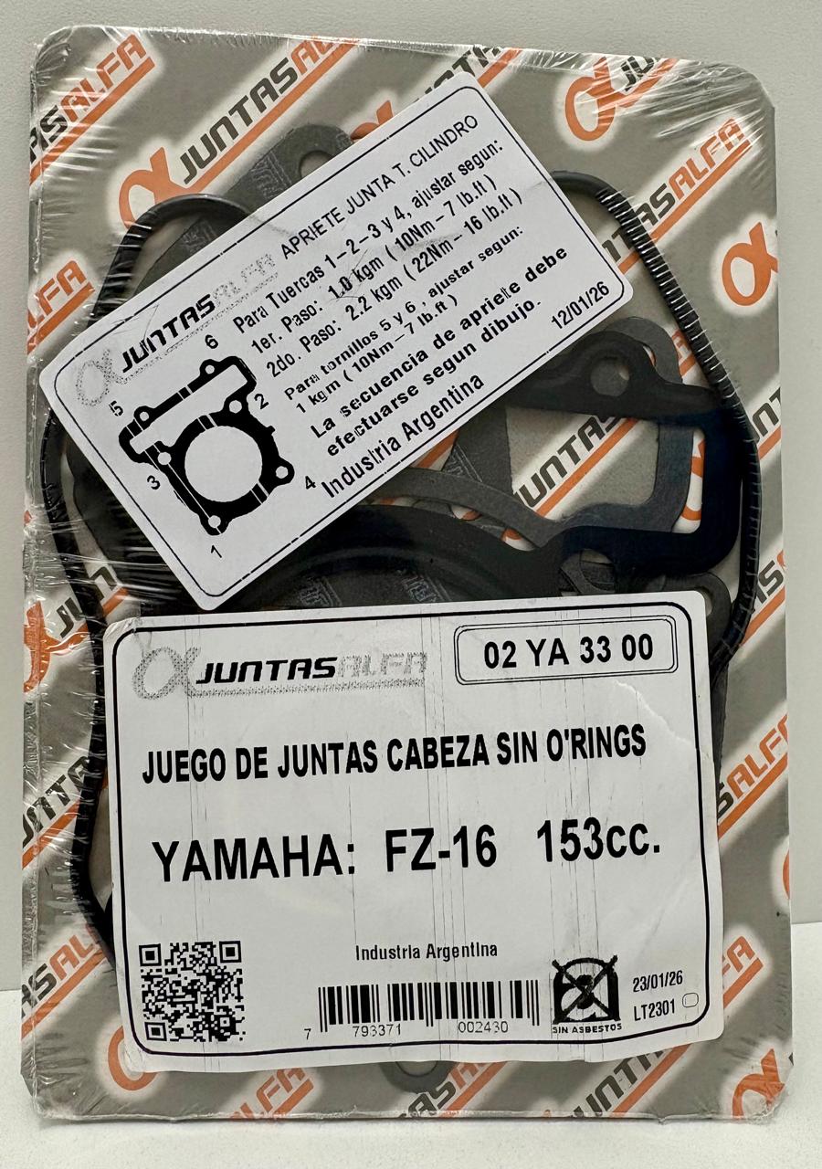 JUNTA YAMAHA FZ 16 1/2 JUEGO ALFA NRO50