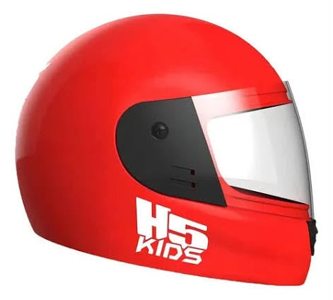 CASCO H5 NIÑOS ROJO