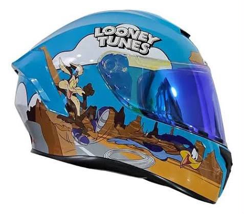 CASCO INTEGRAL DC CORRECAMINOS LOONEY TUNES AZUL BRILLANTE   M   EDGE