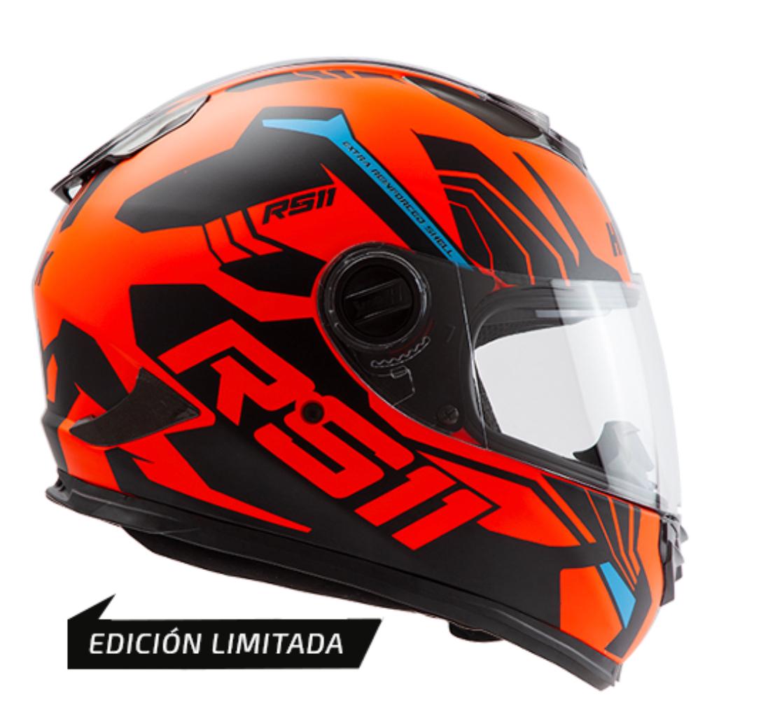 CASCO INTEGRAL HAWK RS11 NARANJA NEGRO MATE S