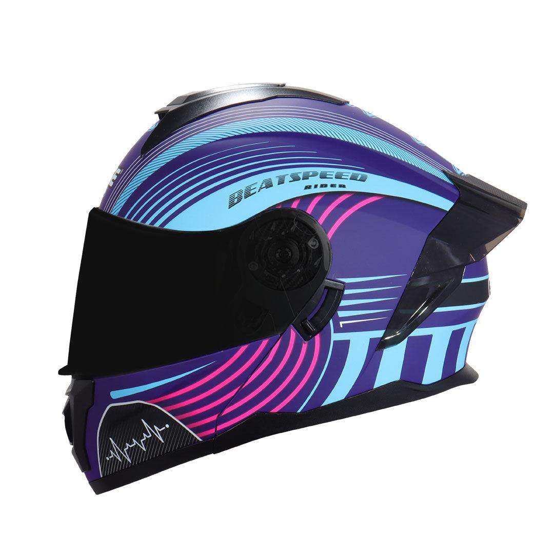 CASCO REBATIBLE EDGE BOSTON BEATSPEEDS CON LUZ LED PURPURA L