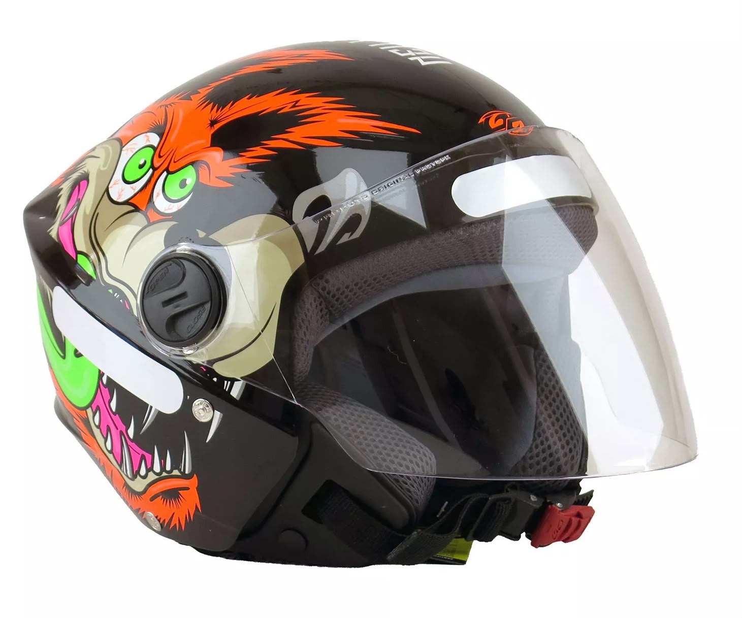 CASCO ABIERTO COYOTE  PRO TORK NEGRO BRILLO L
