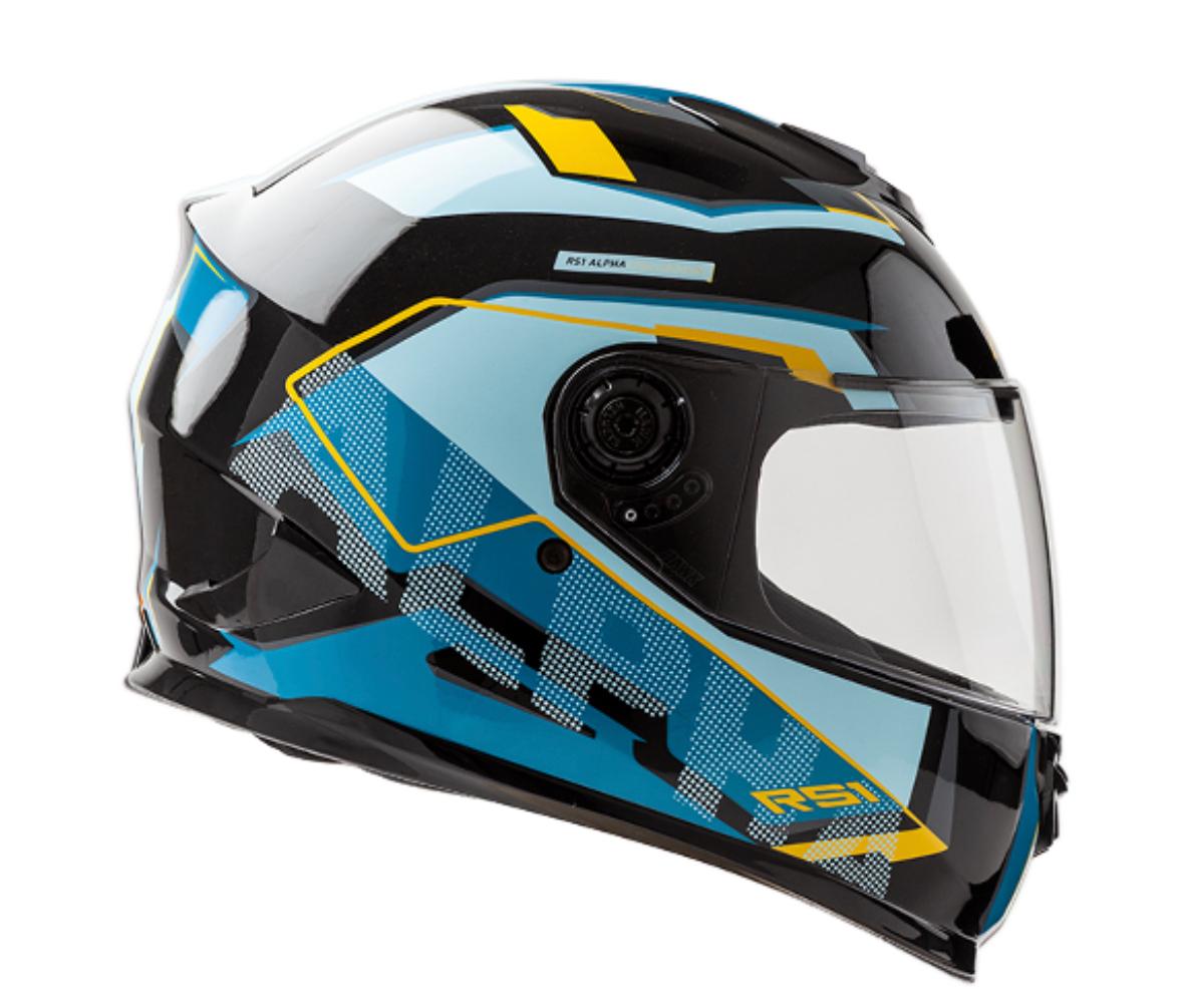 CASCO INTEGRAL HAWK RS1 ALPHA NEGRO CELESTE XL