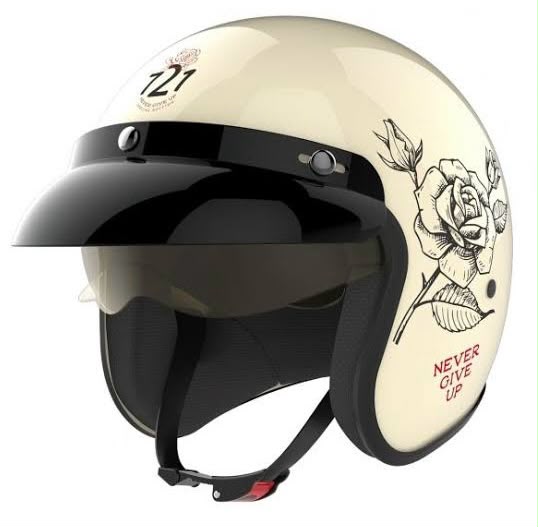 CASCO ABIERTO HAWK 721 VAINILLO L