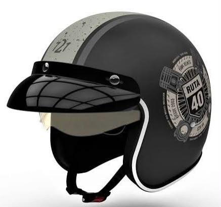 CASCO ABIERTO HAWK 721 RUTA 40 CON VISOR GRIS MATE XL