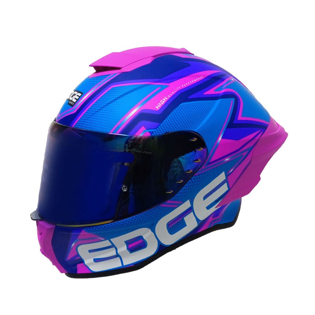 CASCO INTEGRAL EDGE DOT/ ECE SHANGHAI QUARTZ ROSA CON AZUL BRILLANTE  L
