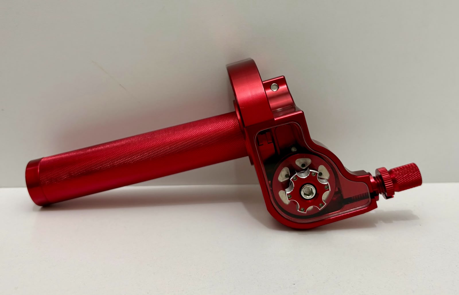 COMANDO ACELERADOR RAPIDO ALUMINIO COLOR ROJO