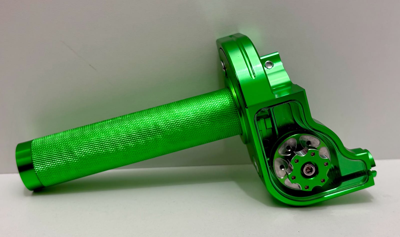 COMANDO ACELERADOR RAPIDO ALUMINIO COLOR VERDE