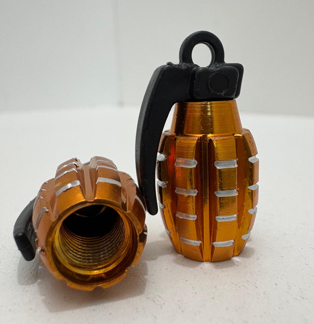 TAPON VALVULA RUEDA GRANADA DORADA